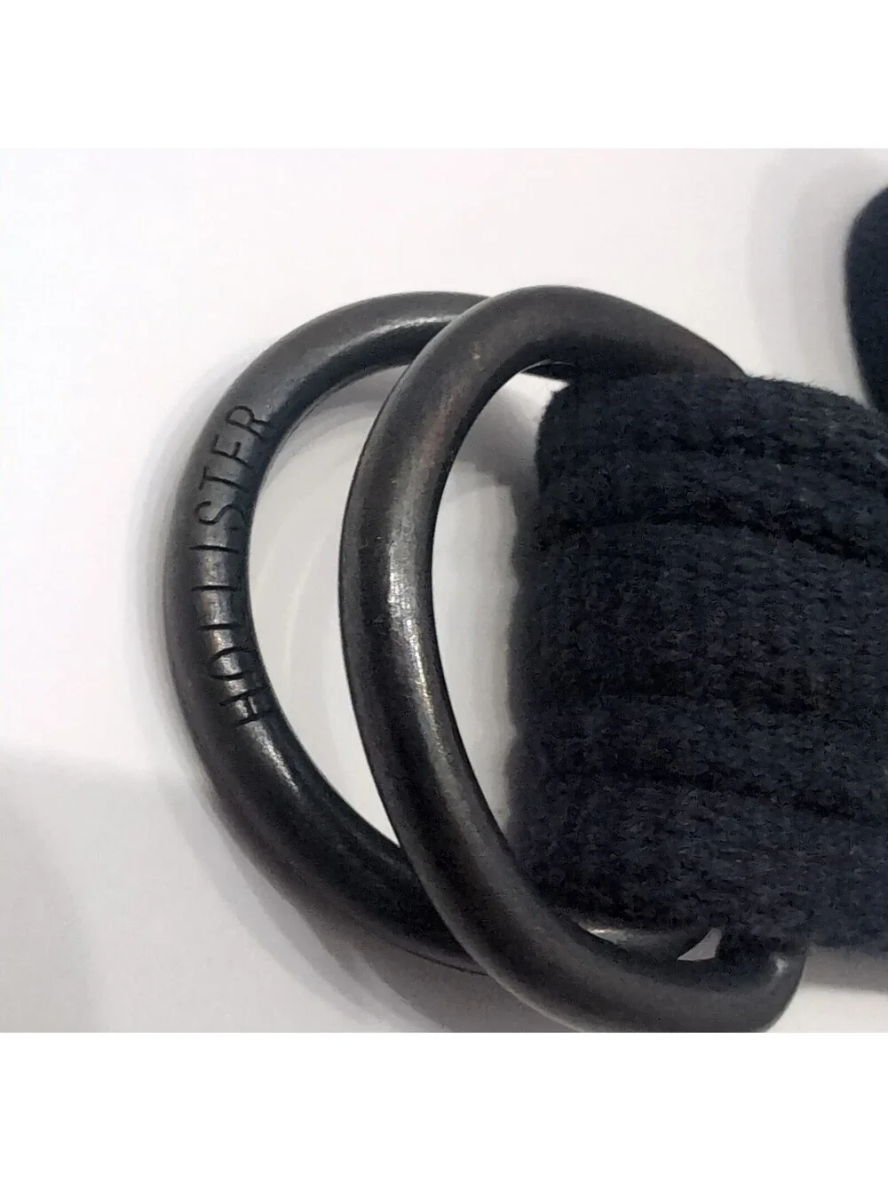 Y2K Hollister Cloth Belt Double D Ring Navy  Blue Red Bird L/XL 48